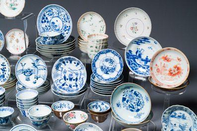 A very extensive collection of Chinese cups and saucers, Kangxi and later