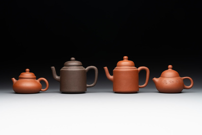 A collection of 20 Chinese Yixing stoneware teapots, 20th C.