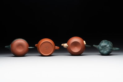 A collection of 20 Chinese Yixing stoneware teapots, 20th C.