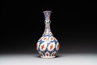 An Iznik-style bottle vase, probably Samson Paris, 19th C.