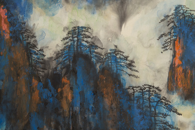 Liu Haisu 刘海粟 (1896-1994): 'Mountainous landscape', ink and colour on paper