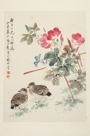 Yan Bolong 顏伯龍 (1898-1955): 'Birds and flowers', ink and colour on paper, dated 1937