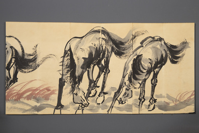 Three Chinese albums: Xu Beihong 徐悲鴻(1895-1953), Bada Shanren 八大山人(1626-1705) and anonymous, ink and colour on paper
