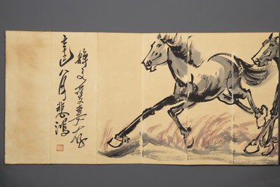 Three Chinese albums: Xu Beihong 徐悲鴻(1895-1953), Bada Shanren 八大山人(1626-1705) and anonymous, ink and colour on paper