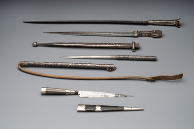 A varied collection of Russian and Spanish blades and weapons, 18/19th C.