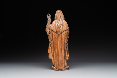 A fruitwood 'Virgin and Child with Saint Anne' sculpture, Mechelen, second half 16th C.
