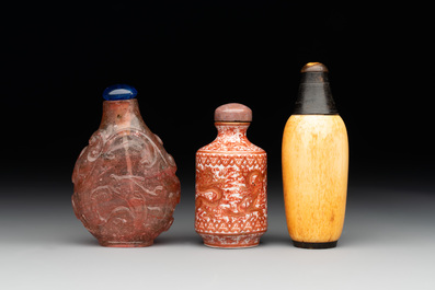 A group of six various Chinese snuff bottles, 19/20th C.
