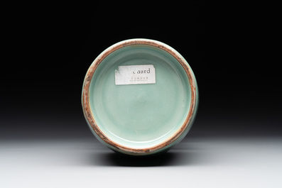 A Chinese Longquan celadon 'kinuta' vase, Song/Yuan