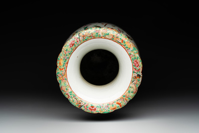 A Chinese Canton famille rose 'Wu Shuang Pu' vase, 19th C.