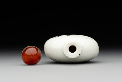 A Chinese famille rose 'grasshopper' snuff bottle, Daoguang mark and of the period