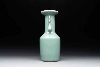 A Chinese Longquan celadon 'kinuta' vase, Song/Yuan