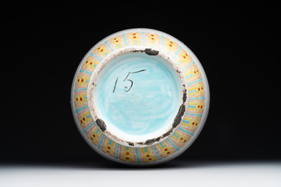A Chinese famille rose 'Wu Shuang Pu' bottle vase, 19th C.
