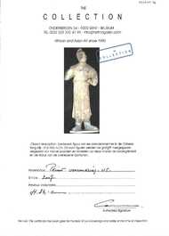 A group of 9 Chinese terracotta and wooden figures, Northern Qi and later