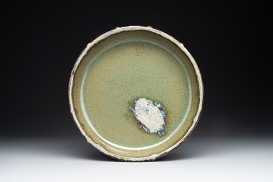 A Chinese Jun-glazed narcissus bowl, probably Ming