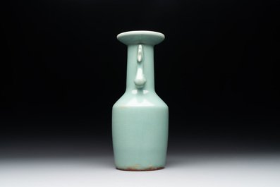 A Chinese Longquan celadon 'kinuta' vase, Song/Yuan