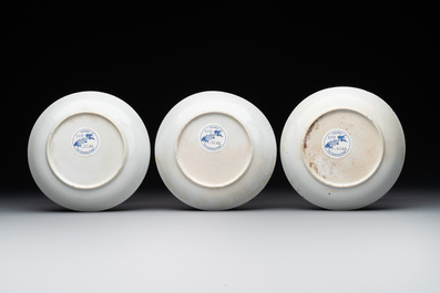 A set of six Chinese Imari-style cups and saucers from the Nanking cargo, Qianlong