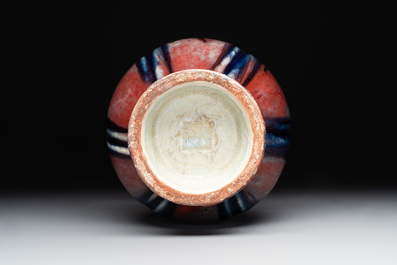 A Chinese flamb&eacute;-glazed vase, Qianlong mark, 18/19th C.