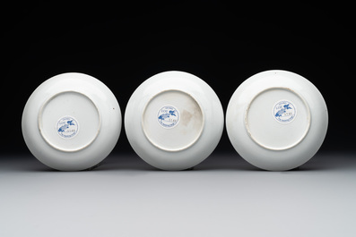 A set of six Chinese Imari-style cups and saucers from the Nanking cargo, Qianlong