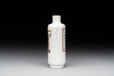 A Chinese famille rose 'Wu Shuang Pu' snuff bottle, 19th C.