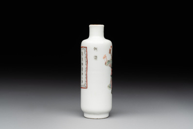 A Chinese famille rose 'Wu Shuang Pu' snuff bottle, 19th C.