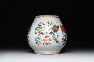 A Chinese famille rose 'Madame de Pompadour' pot-pourri jar and cover, Qianlong, ca. 1745
