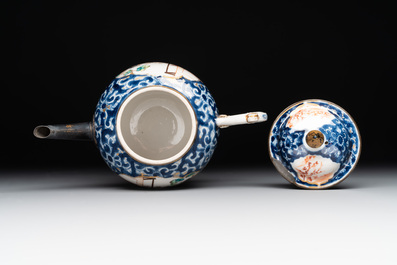 A Chinese Canton famille rose 18-piece 'mandarin subject' tea service, Qianlong