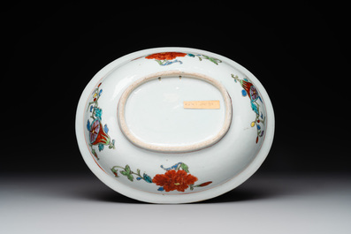 An oval Chinese famille rose 'Madame de Pompadour' dish, Qianlong, ca. 1745