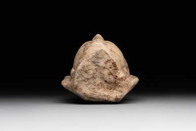 A Chinese marble head of Guanyin, Tang