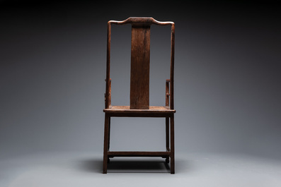 A pair of Chinese Huanghuali wood chairs, Ming