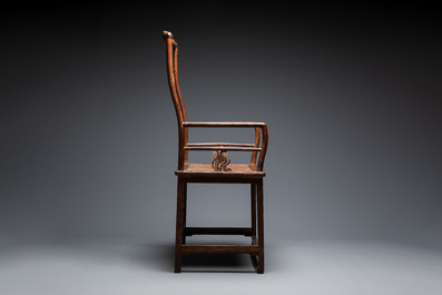 A pair of Chinese Huanghuali wood chairs, Ming