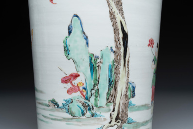 A fine Chinese famille rose 'Sanxing' vase, Yongzheng