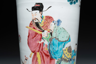 A fine Chinese famille rose 'Sanxing' vase, Yongzheng