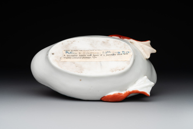 A Japanese Kakiemon model of mandarin duck, Edo, late 17th C.