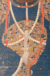 Chinese school: 'Portrait of an imperial concubine', ink and colour on silk, Qing