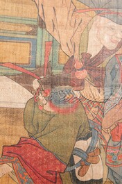 Follower of Su Hanchen 蘇漢臣 (1094-1172): 'Knick-knack peddler', ink and colour on silk, Qing or later