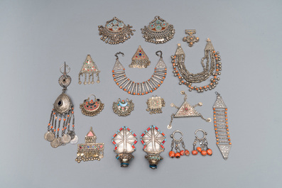 A varied collection of jewellery and accessories, Afghanistan, India, Pakistan, and Yemen, 19th C.