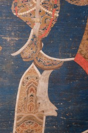 Chinese school: 'Portrait of an imperial concubine', ink and colour on silk, Qing