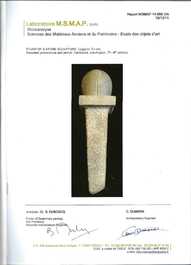 A Cambodian gray sandstone linga, pre-Angkor, 7/8th C.