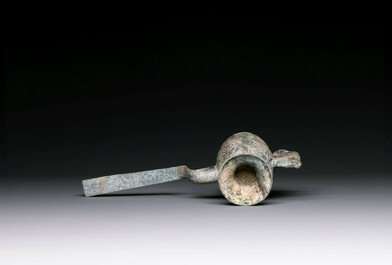 Three Chinese archaic bronze wine vessels, Zhou or later
