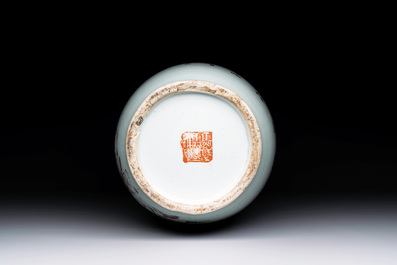 A Chinese qianjiang cai 'playing boys' vase, Ma Qingyun 馬慶雲 seal mark, dated 1917