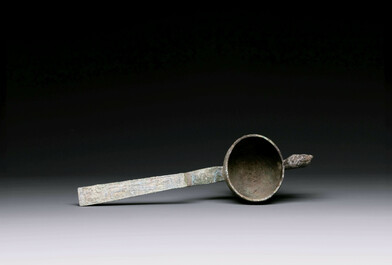 Three Chinese archaic bronze wine vessels, Zhou or later