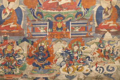 A thangka depicting Lama, Tibet, 18/19th C.