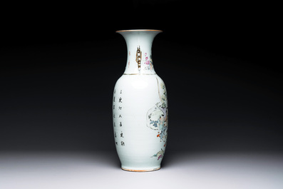 A Chinese qianjiang cai 'playing boys' vase, Ma Qingyun 馬慶雲 seal mark, dated 1917