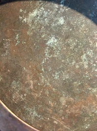 A large Chinese bronze censer, Xuande mark, Ming