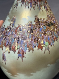 A rare Japanese Kutani vase, Kutani Kozan 九谷光山 mark, Meiji, 19th C.