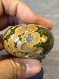 Six Chinese hardstone and agate snuff bottles, 19/20th C.