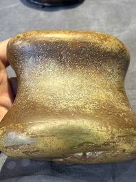 A Chinese scholar's rock on wooden stand, Ming or later