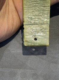 Three Chinese green nephrite jade ceremonial blades, Shang, 12th C. B.C.