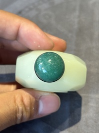 Six various Chinese hardstone and jade snuff bottles, 19/20th C.