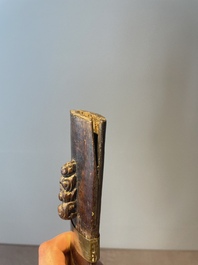 A silver plated dagger and four swords, China, Burma and Indonesia, 18/19th C.